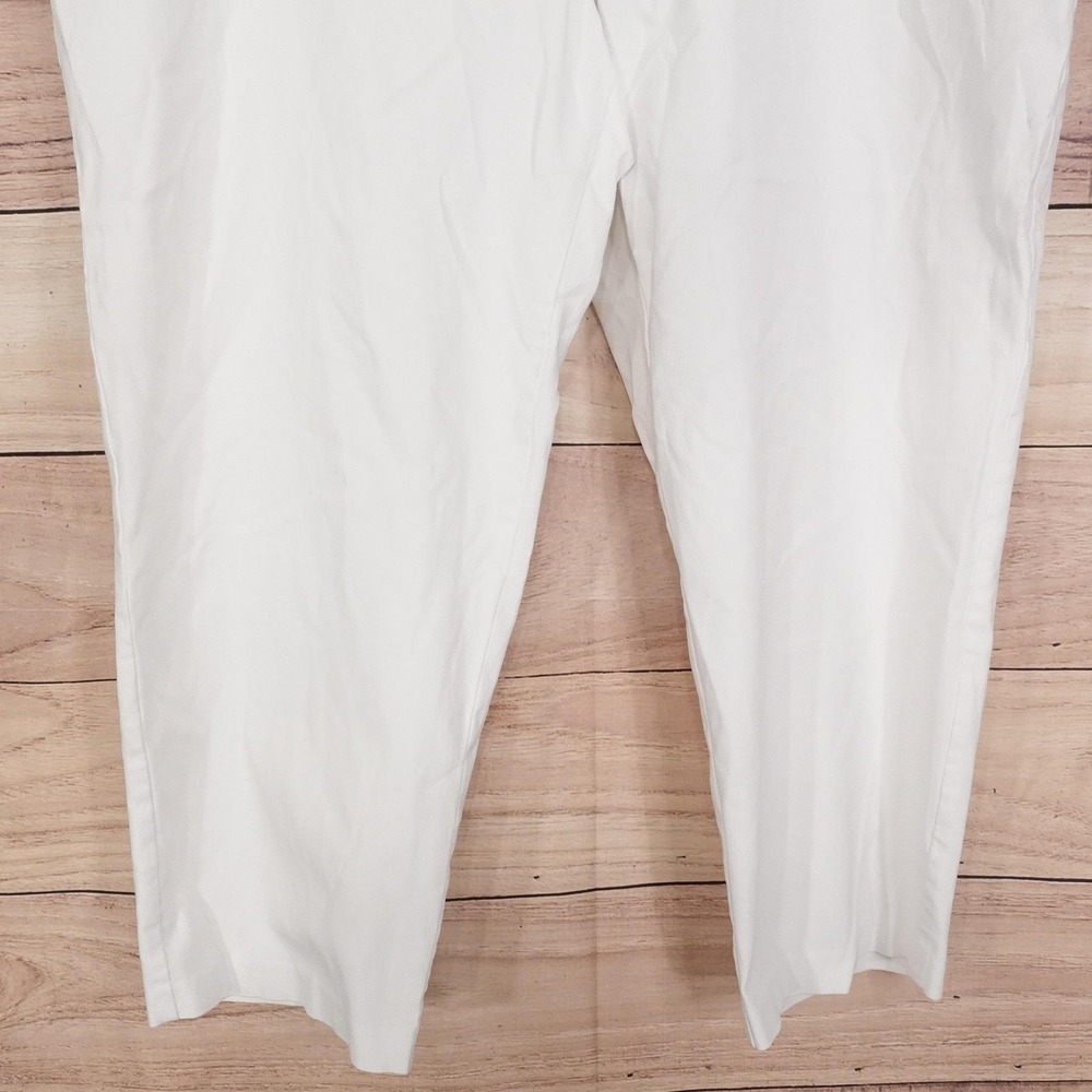 Susan Graver Pants Womens 20W White Capri Ankle Pull On Stretch Pockets 38x23.5 - Picture 3 of 8